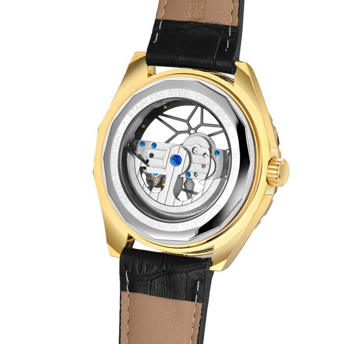 Automatic Forsining Creative Leather Transparent Skeleton Men's Watches – Bild 5