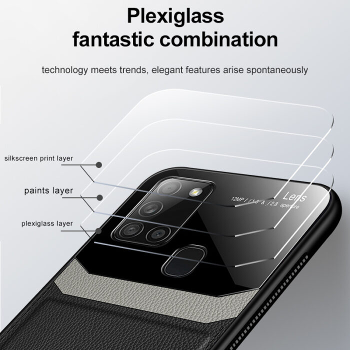 Fashion Shockproof Case for Samsung A21S Mirror Tempered Glass Silicone Phone Back Cover for Galaxy M31 M21 M30S – Bild 5