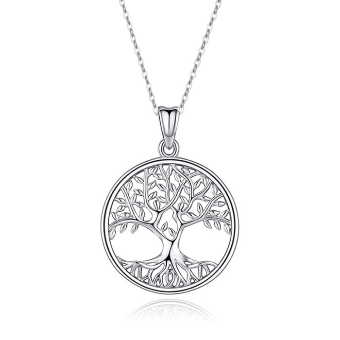Necklace Tree of Life silver chain pendant necklace for women pendants beautiful gift for girls and woman necklace – Bild 5