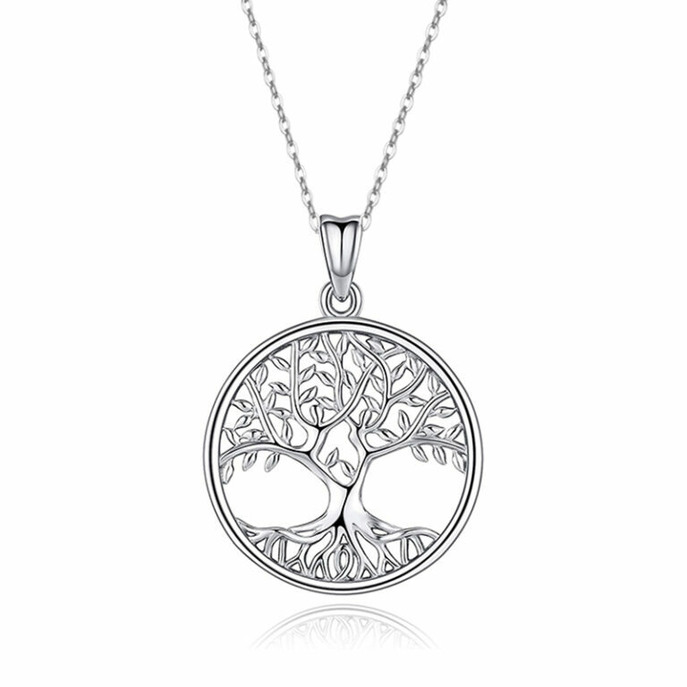 Necklace Tree of Life silver chain pendant necklace for women pendants beautiful gift for girls and woman necklace – Bild 5