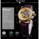 Retro Design Ladies Golden Skeleton Diamond Like Display Mechanical Wrist Watches – Bild 3