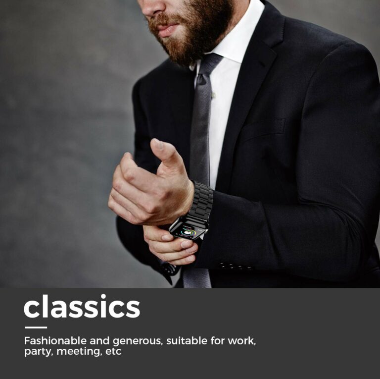 Case+strap Band Bracelet for Apple Watch series 5 4 3 se 6 7 45mm 41mm 44mm/40mm 42mm/38mm Stainless Steel metal iWatch – Bild 5