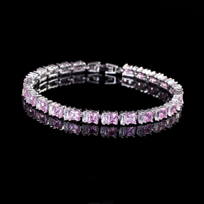 Women Jewelry Clear White Cubic Zirconia Fashion Tennis Bracelets Bangles Acceossries CB147 – Bild 4