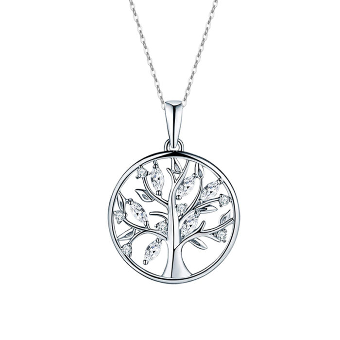Necklace Tree of Life silver chain pendant necklace for women pendants beautiful gift for girls and woman necklace – Bild 6