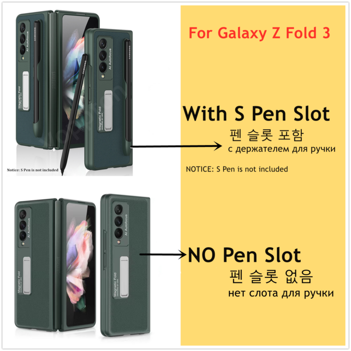 For Samsung Galaxy Z Fold 3 2 5G Bracket Pen Slot Case Cover – Bild 6