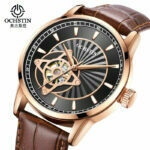 Automatic Classic Leather Strap Sports Luxury Skeleton Man's Wristwatches