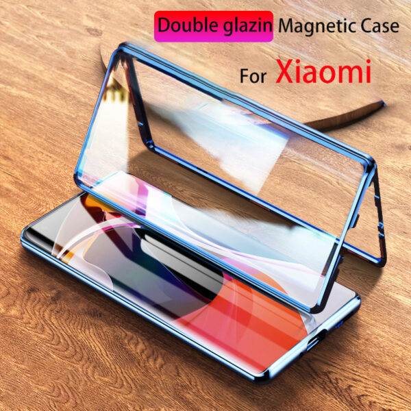 360 Magnetic Metal Adsorption Case For Xiaomi Redmi 10X K30 K20 Note 9 8 7 9S Pro 8T For Xiaomi 10 CC9 Note 10 9T Pro 9 8 Cover
