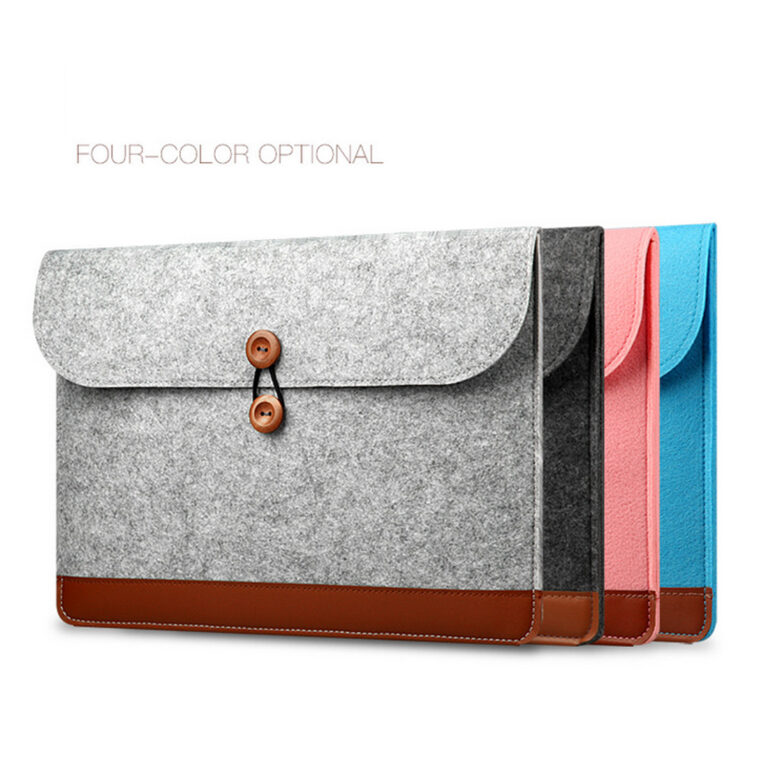 Wool Felt Laptop Sleeve Bag For Macbook Air Pro Retina 11 12 13 15 Inch Notebook String Handbag Cover Case for Macbook Touch Bar – Bild 4