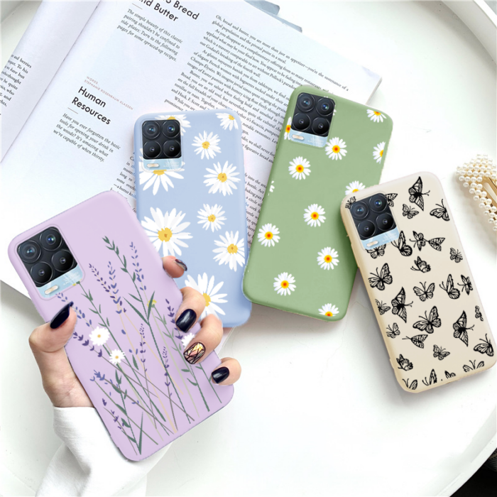 For OPPO Realme 8 Pro Case Phone Cover Soft Silicone Flower Cases For Realme8Pro Bumper On Realme 8 Protective Dinosaur Fundas – Bild 2