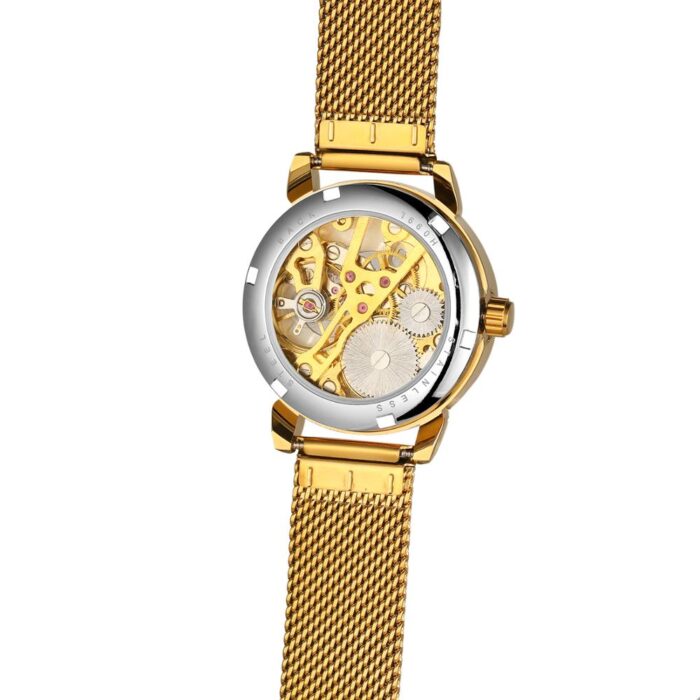 Ladies Stainless Steel Waterproof Elegant Mechanical Gold Wristwatch – Bild 4