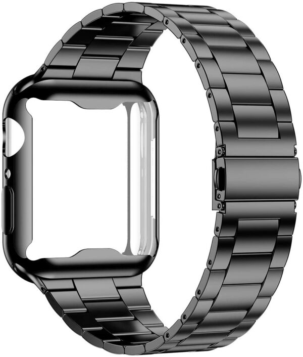 Case+strap Band Bracelet for Apple Watch series 5 4 3 se 6 7 45mm 41mm 44mm/40mm 42mm/38mm Stainless Steel metal iWatch