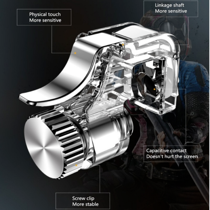 Game Controller Mobile Phone Gamepad Mobile Joystick Trigger Aim Shooting L1 R1 Metal ABS Key Button for IPhone Android – Bild 6