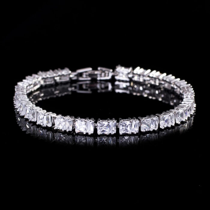 Women Jewelry Clear White Cubic Zirconia Fashion Tennis Bracelets Bangles Acceossries CB147 – Bild 1