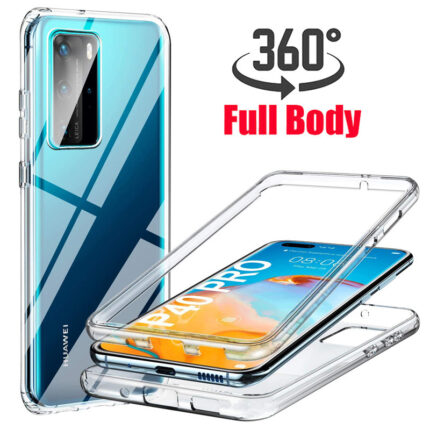 360 Full Body Shockproof Transparent Soft TPU Phone Case For Huawei P40 Lite E P30 P20 P10 Mate 30 20 10 Pro Honor 20 V20 V30 8X