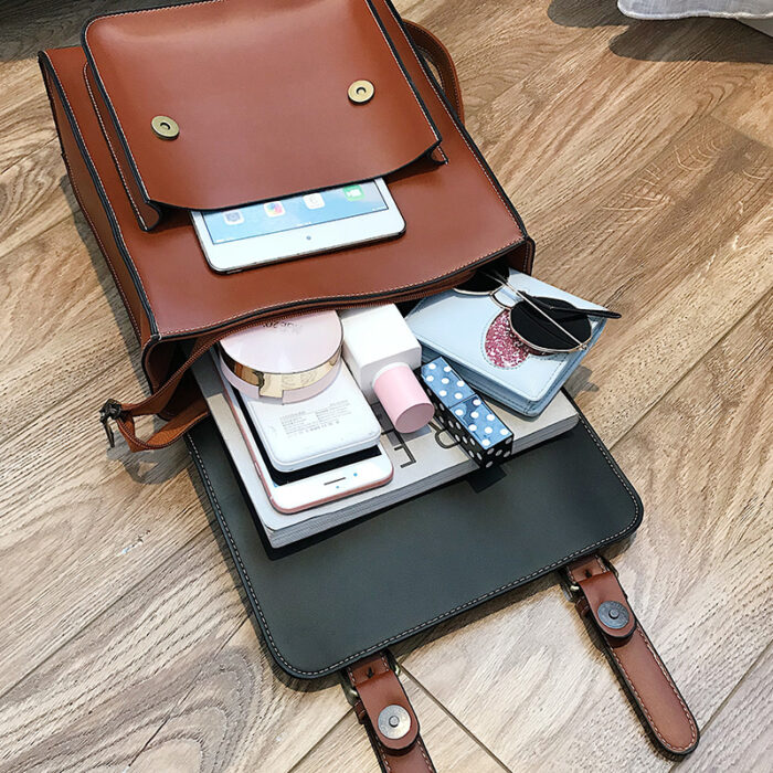 Vintage Women Backpack High Quality Brand Female Black Shoulder Bag Lady Multifunction Backpack Hot School Bags – Bild 5