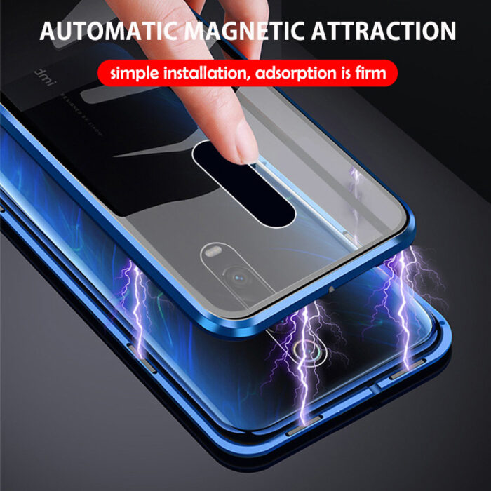 Magnetic Adsorption Glass Case for Xiaomi Redmi Note 9S Note 8 Pro 8T Mi 9 Lite Mi 10 Pro K20 K30 Pro Metal Magnet Cover Cases – Bild 3