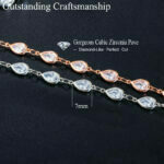 CWWZircons Gorgeous White Cubic Zircon Crystal Long Chain Necklace for Women Sweater Costume Bohemian Jewlery Accessories CP052 – Bild 3