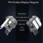 Game Controller Mobile Phone Gamepad Mobile Joystick Trigger Aim Shooting L1 R1 Metal ABS Key Button for IPhone Android – Bild 5