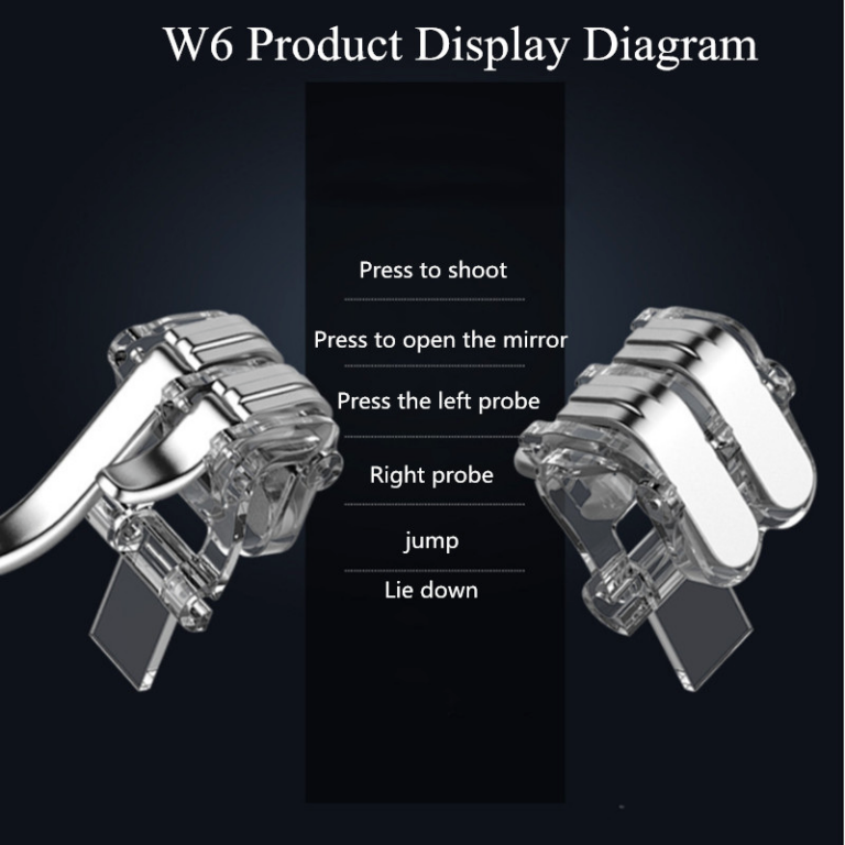 Game Controller Mobile Phone Gamepad Mobile Joystick Trigger Aim Shooting L1 R1 Metal ABS Key Button for IPhone Android – Bild 5