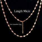 CWWZircons Gorgeous White Cubic Zircon Crystal Long Chain Necklace for Women Sweater Costume Bohemian Jewlery Accessories CP052 – Bild 4