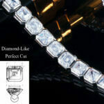 CWWZircons Bling Elegant Square Cubic Zirconia Tennis Chain Necklace for Women Party Engagement Wedding CZ Jewelry Gift CP083 – Bild 3