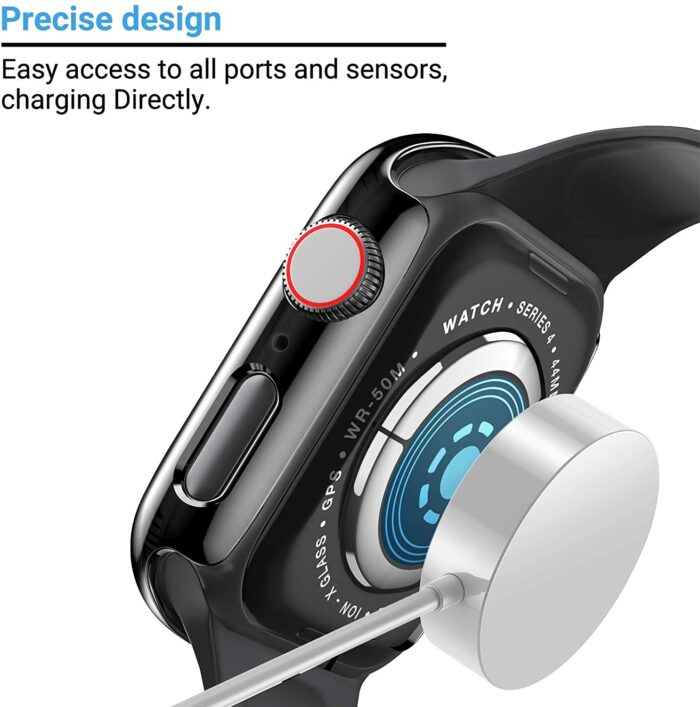 Glass+Cover for Apple Watch 45mm 41mm 44mm 40mm 42mm 38mm Case,Full Defense Coverage Screen Protector for iWatchSE 7 6 5 4 3 2 1 – Bild 3