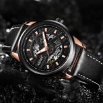 Armbanduhr Automatische Mechanische Uhr Uhren Leder Armband – Bild 3