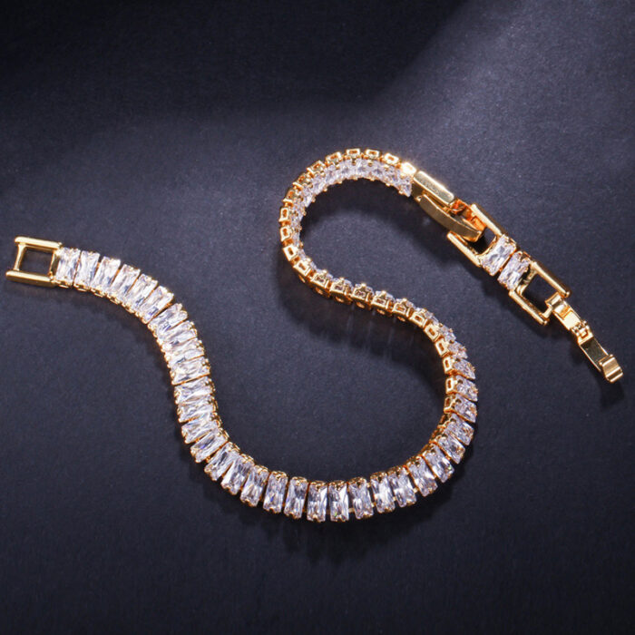 CWWZircons High Quality Cubic Zirconia Stones Luxury Yellow Gold Dubai Jewelry Wrap Bracelet for Women Wedding Party Gift CB029 – Bild 3