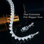 CWWZircons Shiny 5A Cubic Zirconia Heart Shape Iced Bling CZ Tennis Necklace for Women Fashion Hip Hop Party Jewelry CP082 – Bild 5