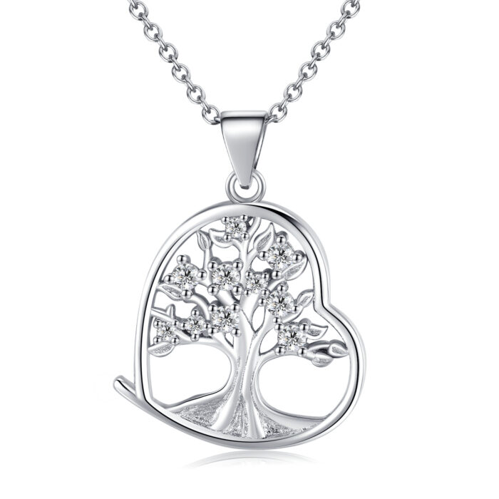 Necklace Tree of Life silver chain pendant necklace for women pendants beautiful gift for girls and woman necklace – Bild 3
