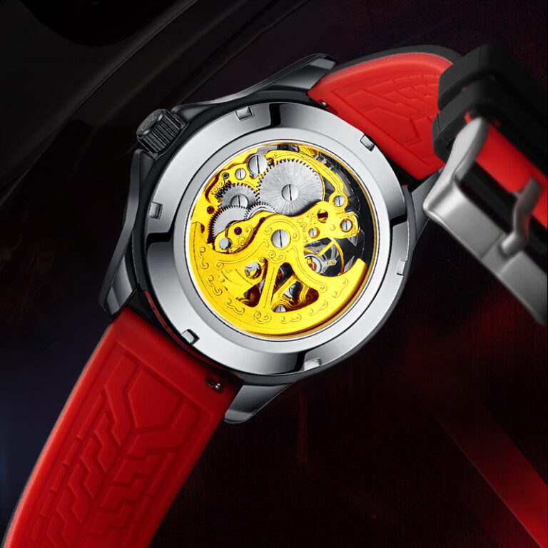 Men's Sport Racing Automatic Luxury Quick Release Silicone Band Wristwatch – Bild 6