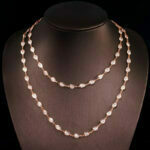 CWWZircons Gorgeous White Cubic Zircon Crystal Long Chain Necklace for Women Sweater Costume Bohemian Jewlery Accessories CP052 – Bild 6