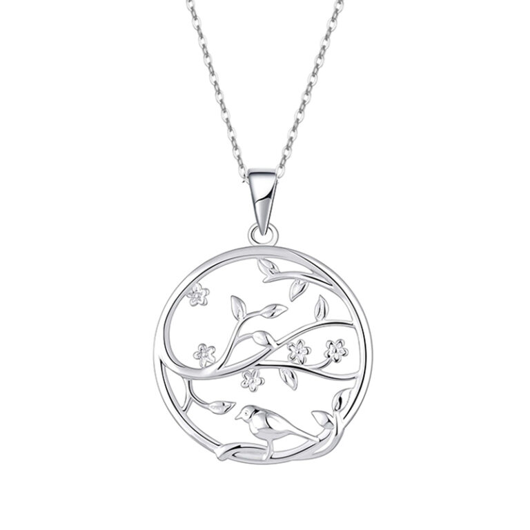 Necklace Tree of Life silver chain pendant necklace for women pendants beautiful gift for girls and woman necklace – Bild 4