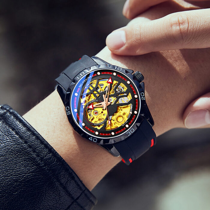 Men's Sport Racing Automatic Luxury Quick Release Silicone Band Wristwatch – Bild 5