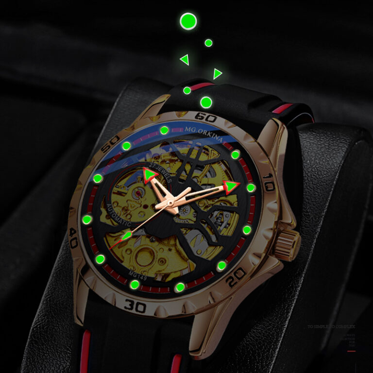 Men's Sport Racing Automatic Luxury Quick Release Silicone Band Wristwatch – Bild 3