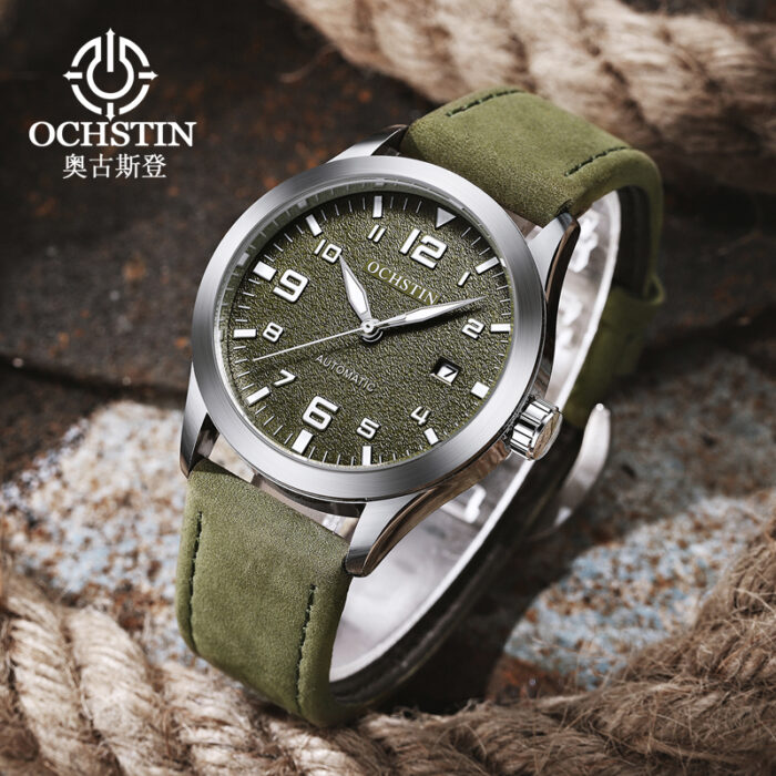 OCHSTIN Automatic Watches Men Leather Strap Calendar Mechanical watches – Bild 2