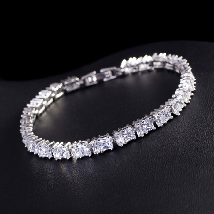 Women Jewelry Clear White Cubic Zirconia Fashion Tennis Bracelets Bangles Acceossries CB147 – Bild 5