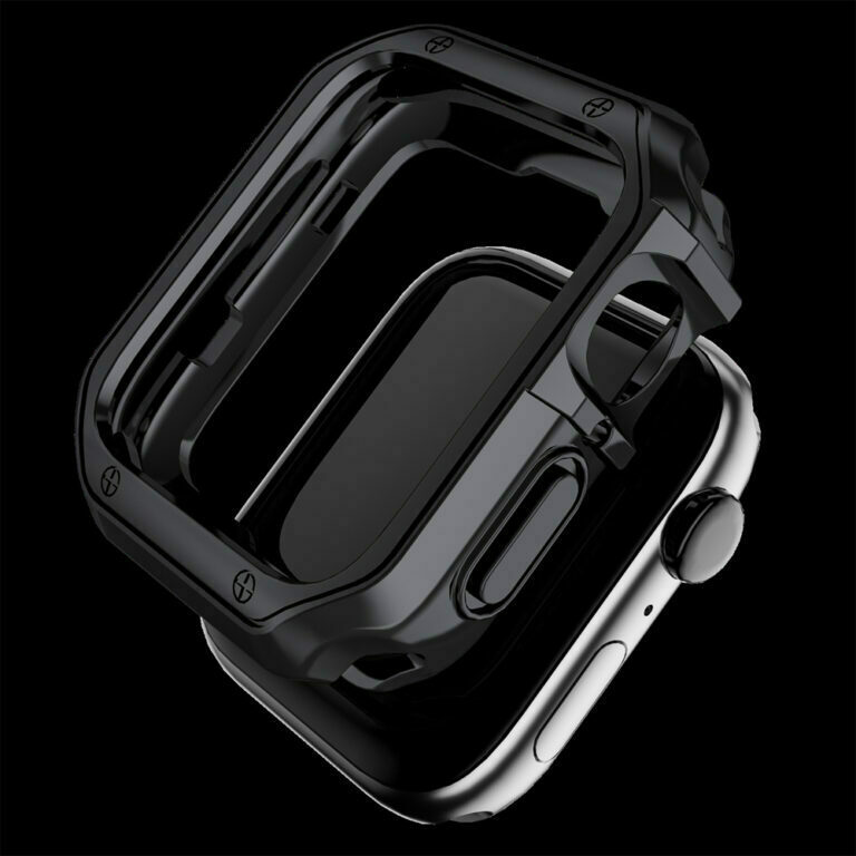 silicone Protector cover+metal strap for apple watch SE/6/5/4/3/2 iwatch band 44mm 40mm 42mm 38mm stainless steel bracelet+tool – Bild 6