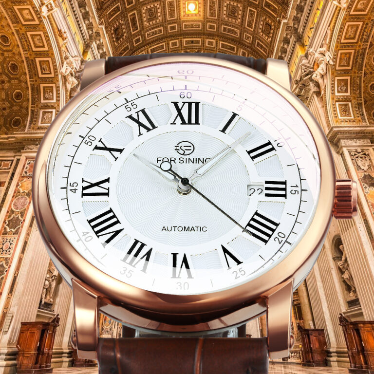 Herrenuhr Mechanische Automatische Uhr Männer Luxus Retro Klassische Schwarz Leder Band Kalender Uhren – Bild 2