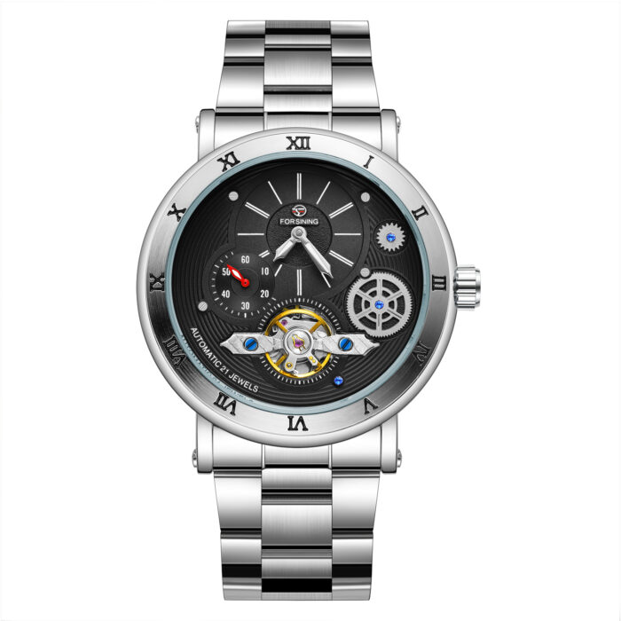 Forsining Herren Uhren Armbanduhr Automatische mechanische Uhr Selbstaufzug Fashion Casual – Bild 3