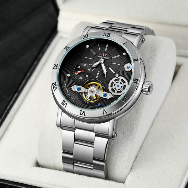 Forsining Herren Uhren Armbanduhr Automatische mechanische Uhr Selbstaufzug Fashion Casual – Bild 5