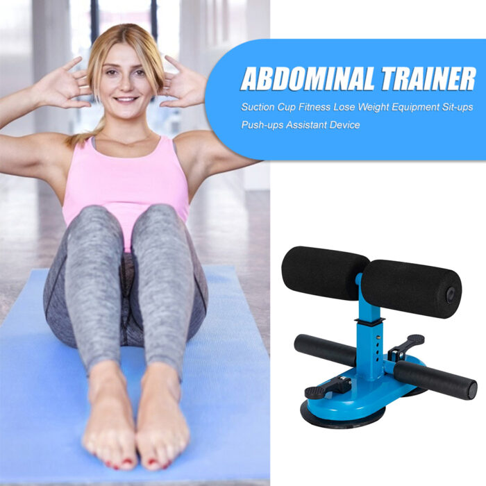 Sit-up Helfer Trainer schwarz Exerciser Gym Training Dual Saugnapf Sitzen Boden Bar Assistent Gerät für Bauch Übung – Bild 2