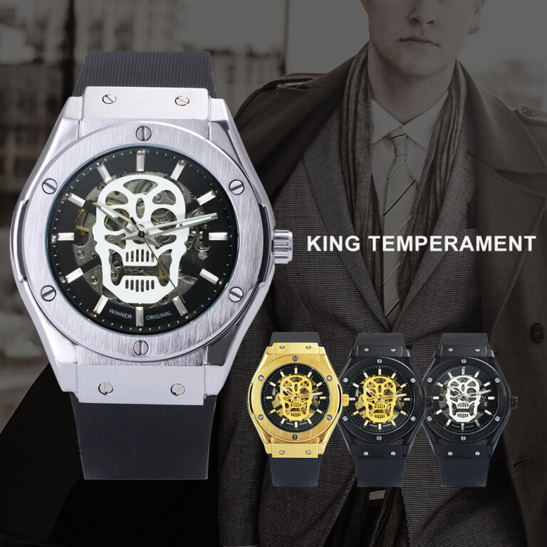 Herrenuhr Automatikuhr Mechanische Armbanduhren Sport Herren Uhren Gummi Band Uhren – Bild 2