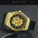 Herrenuhr Automatikuhr Mechanische Armbanduhren Sport Herren Uhren Gummi Band Uhren – Bild 6