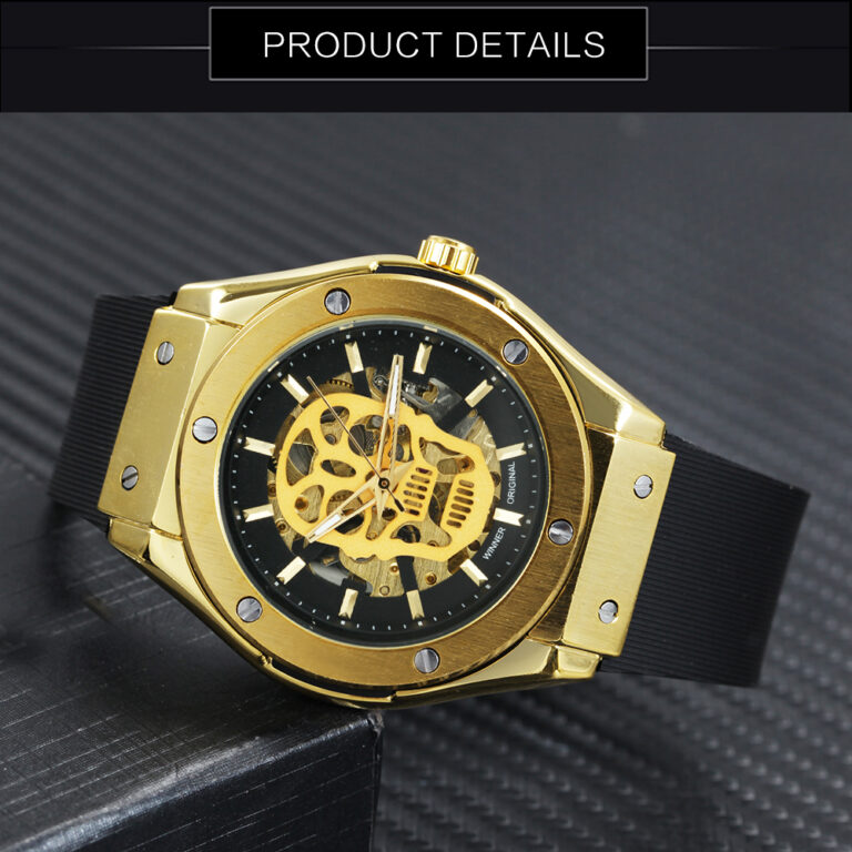 Herrenuhr Automatikuhr Mechanische Armbanduhren Sport Herren Uhren Gummi Band Uhren – Bild 6