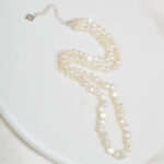 ASHIQI Natürliche Süßwasser Perle Choker Halskette Barocke perle Schmuck für Frauen hochzeit 925 Silber Verschluss trend – Bild 3