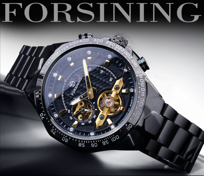 Herrenuhr Automatikuhr Automatische Mechanische Uhr Edelstahl Luxus Business – Bild 2