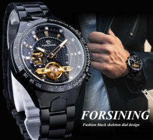 Herrenuhr Automatikuhr Automatische Mechanische Uhr Edelstahl Luxus Business – Bild 3