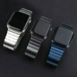 Edelstahlarmband für Apple Watch Band 44mm 40mm Man Metal Butterfly Link Armband für Iwatch Series 6 SE 5 4 3 2 42mm 38mm