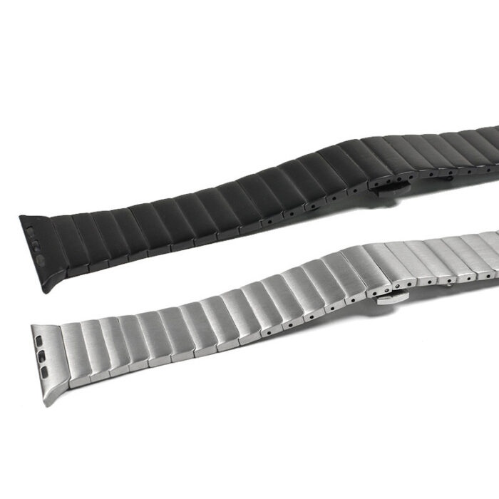Edelstahlarmband für Apple Watch Band 44mm 40mm Man Metal Butterfly Link Armband für Iwatch Series 6 SE 5 4 3 2 42mm 38mm – Bild 2